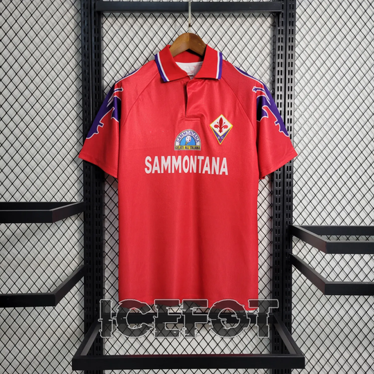 Fiorentina Red Retro Jersey 95 96