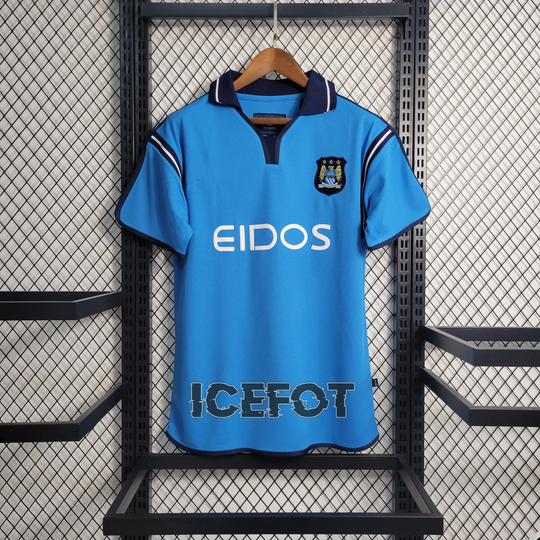 Manchester City Home Retro Jersey 01 02