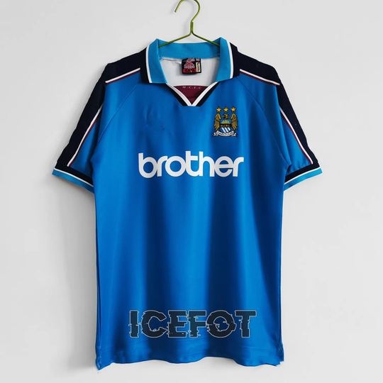 Manchester City Home retrotrøje 97 98